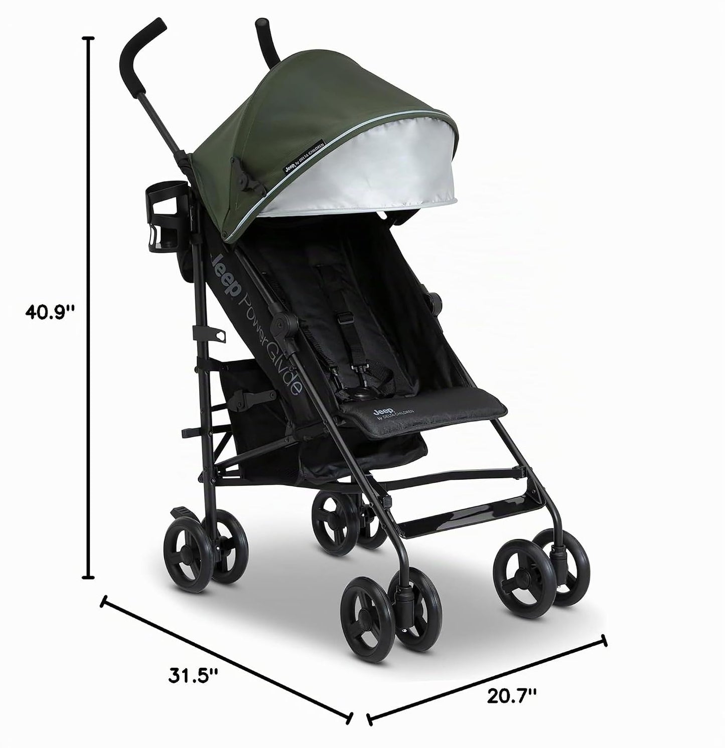 Cochecito Jeep PowerGlyde de Delta Children - Cochecito de viaje li...