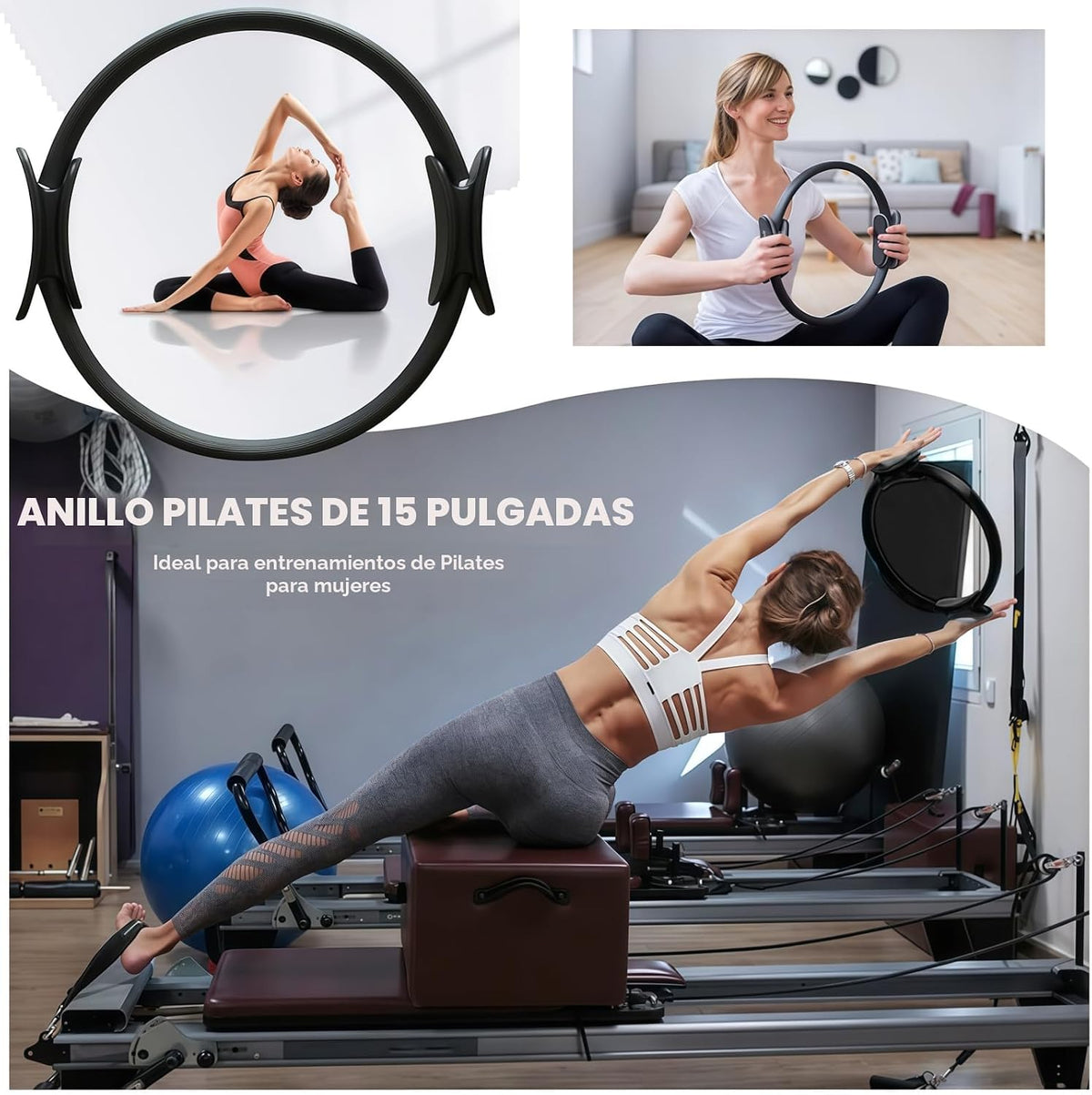 Nuplot Kit esencial de yoga y pilates para mujer, kit de pilates Be...