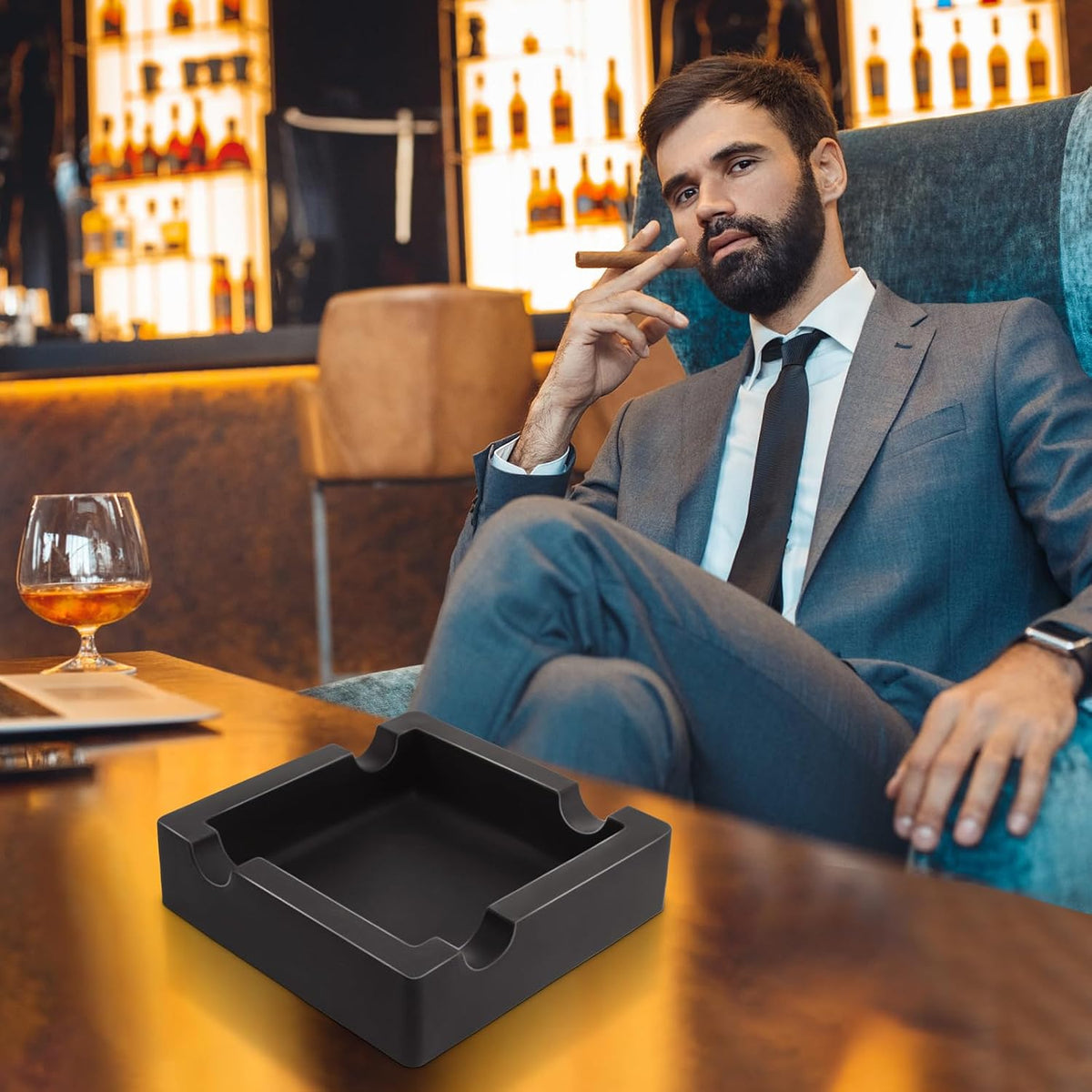Paquete de 2 ceniceros de cigarros para exteriores, ceniceros de si...