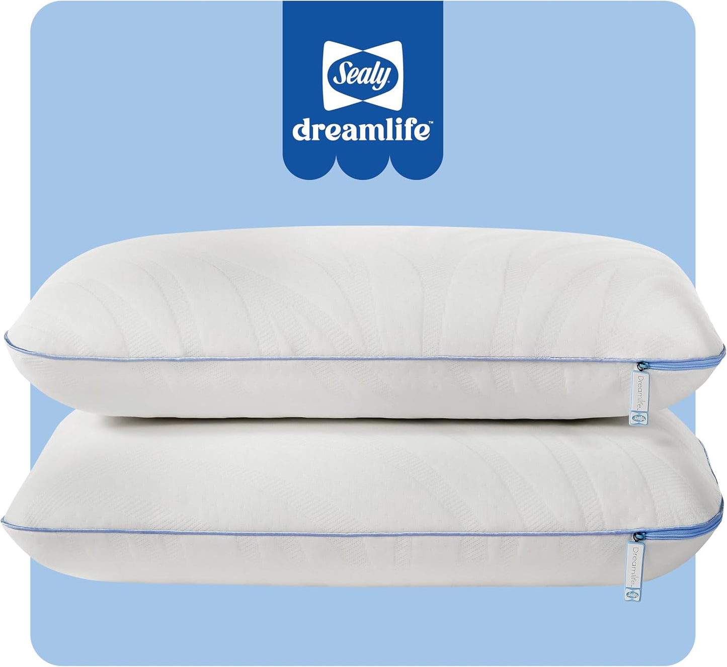 Sealy Dreamlife Almohada de espuma viscoelástica refrescante tamaño...