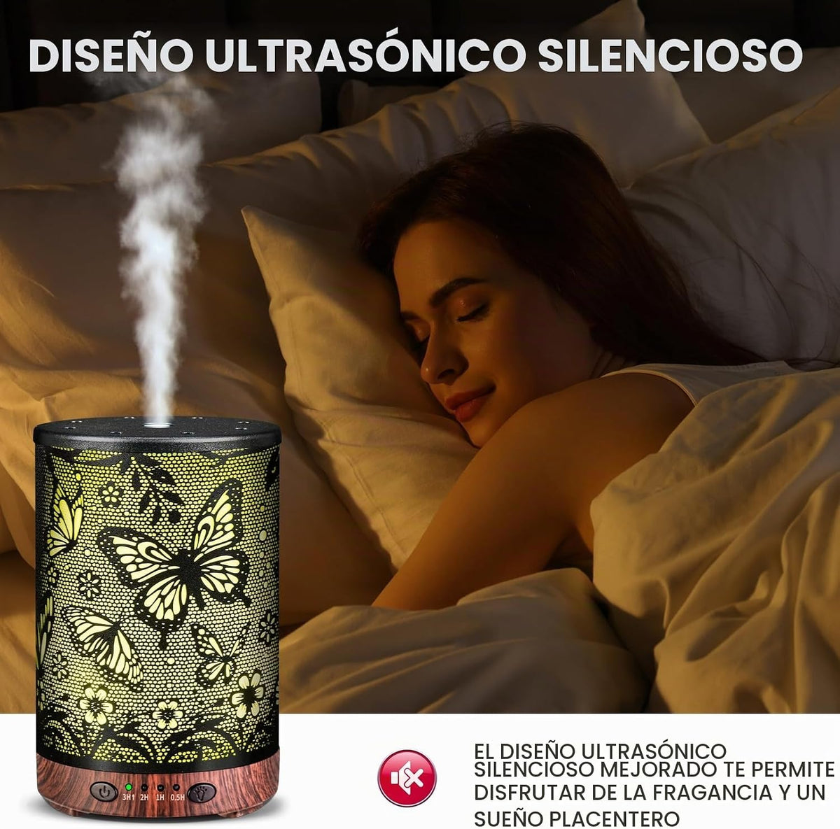 JOYOLO Difusor de aceite esencial de metal para aromaterapia, difus...