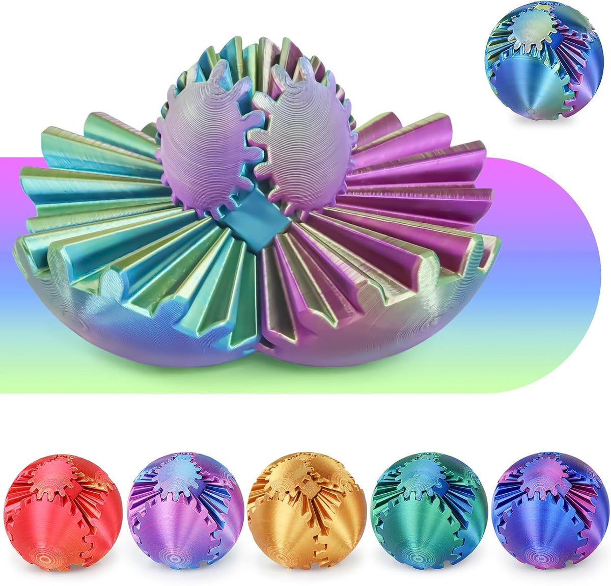 Juguete Fidget Cubo Bola de Engranajes Impreso en 3D, Juguetes Fidg...