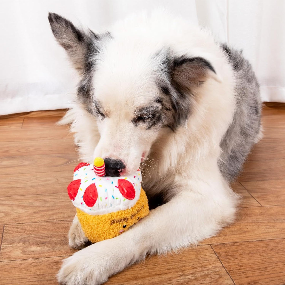 DODODOLA Juguetes de peluche duraderos para perros con papel arruga...