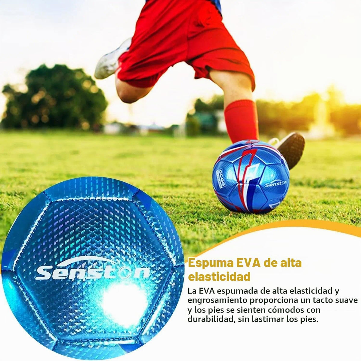 Senston Balón de fútbol talla 3 y talla 4 y talla 5 para niños y ad...