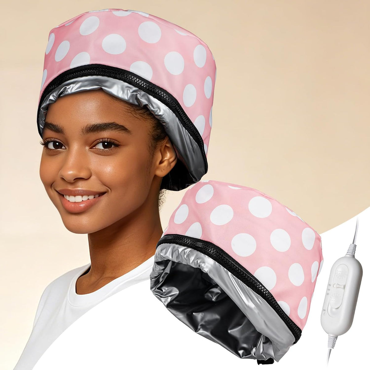 Gorra eléctrica de vapor para el cabello, gorro de cuidado capilar...