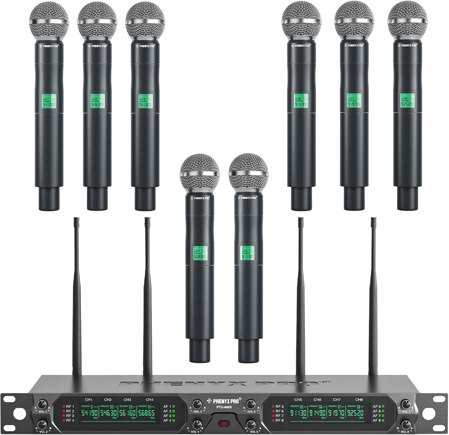 Phenyx Pro Sistema de micrófono inalámbrico, micrófono inalámbrico...