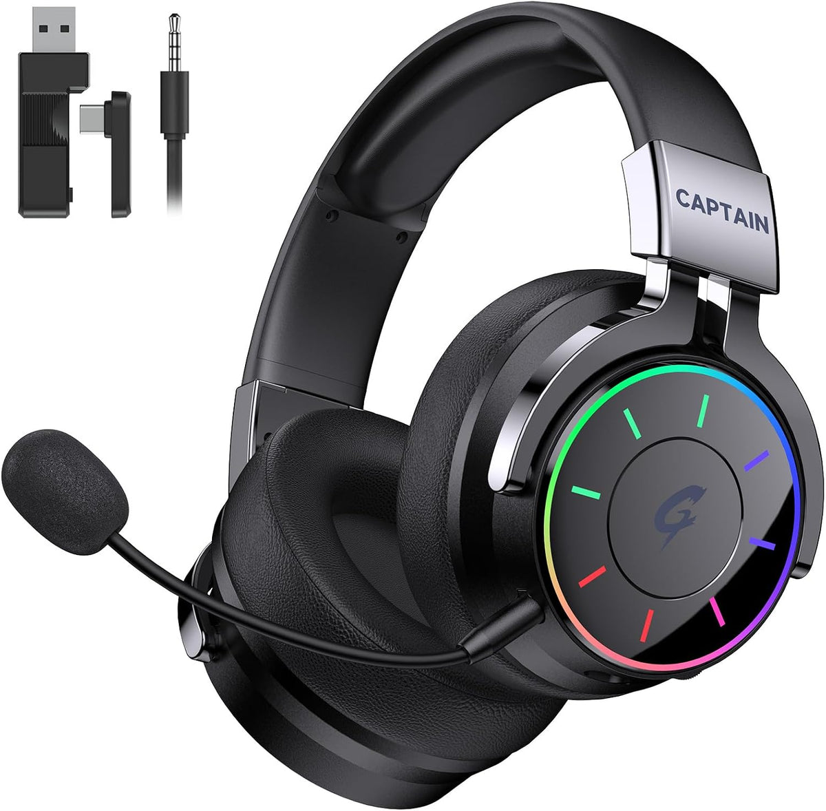 AOC Auriculares inalámbricos para juegos de 2.4 GHz para PS5, PC, P...