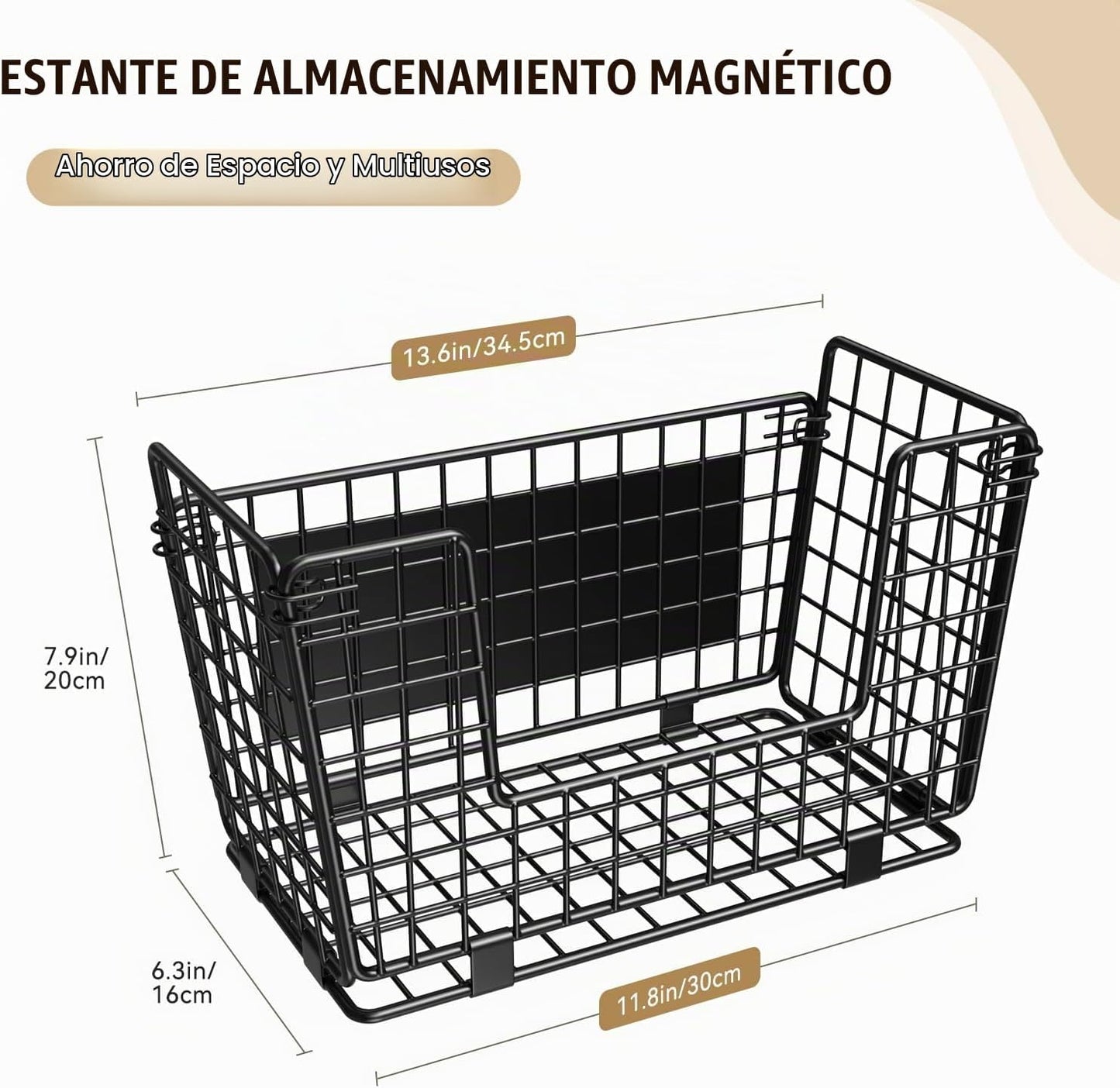 GGIU Estante magnético para frigorífico – Paquete de 3 organizadore...