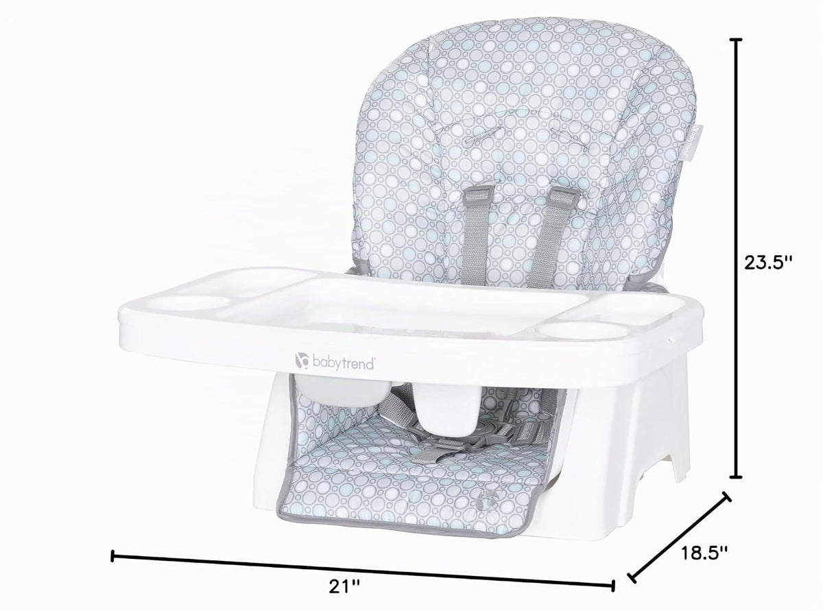 Baby Trend Adapt SpaceSaving Silla Alta Elevadora, Pebblestone Aqua