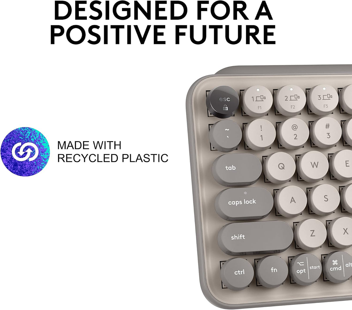 Logitech Teclado mecánico inalámbrico POP Keys con teclas Emoji - N...