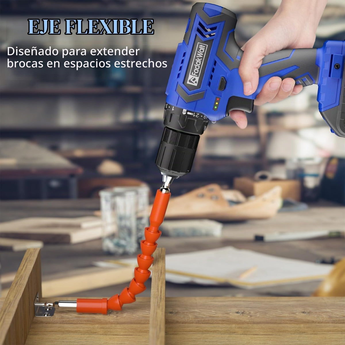 FADAKWALT Juego de taladro inalámbrico de 20V MAX, kit de taladro e...
