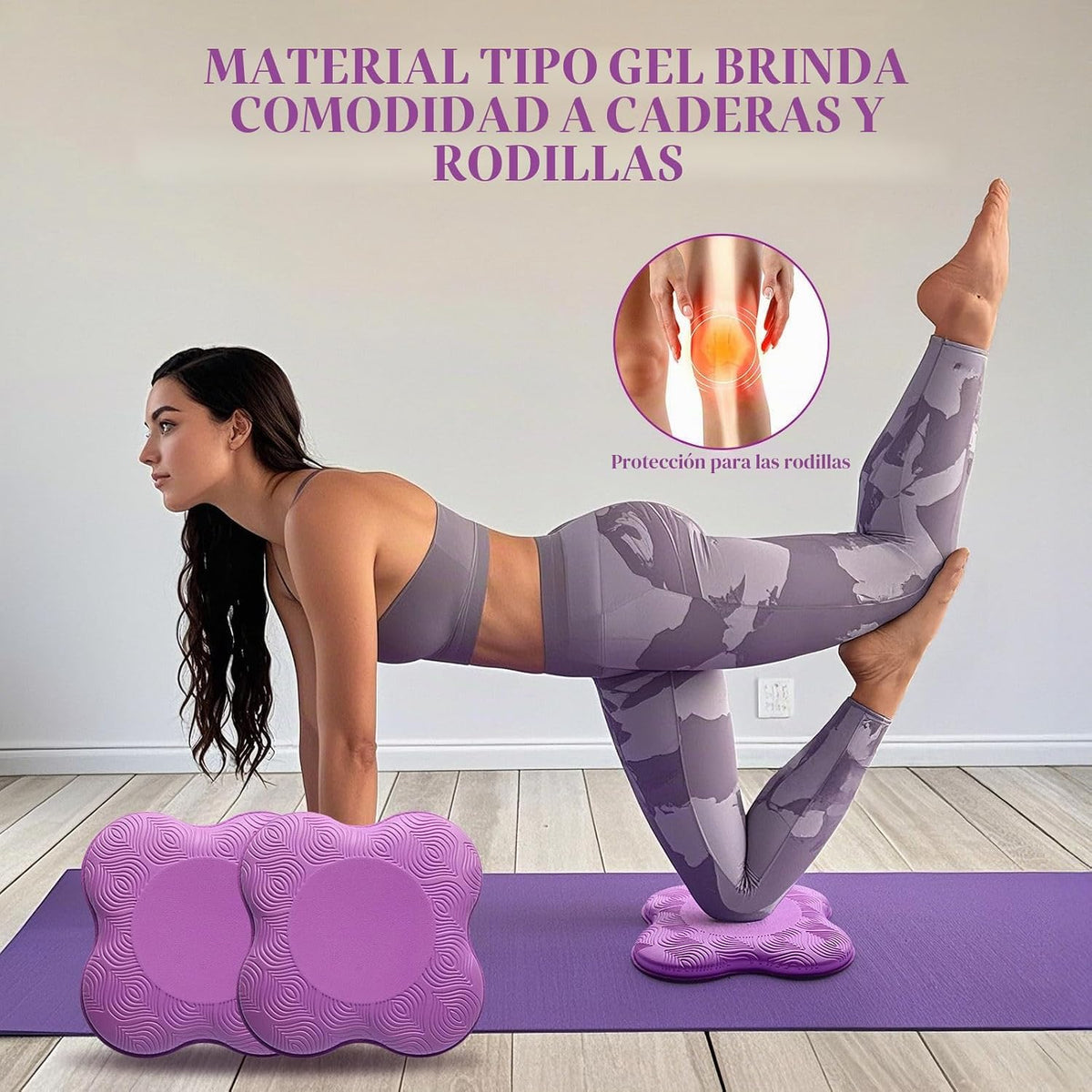 MBKHFLL Paquete de 2 Cojines de Yoga para Rodillas y Codos - Espuma...