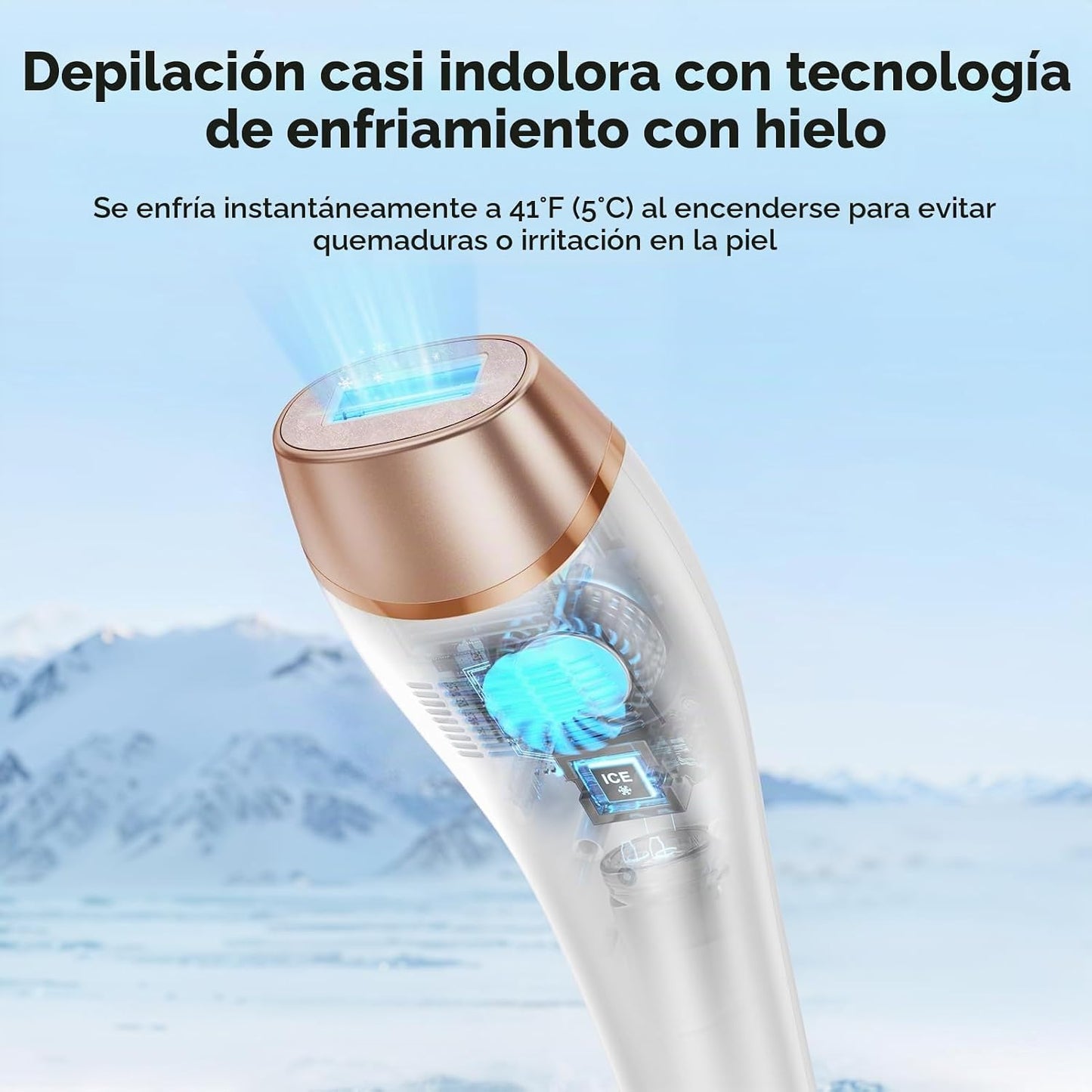 Depilación láser IPL para mujeres y hombres, enfriamiento de hielo...