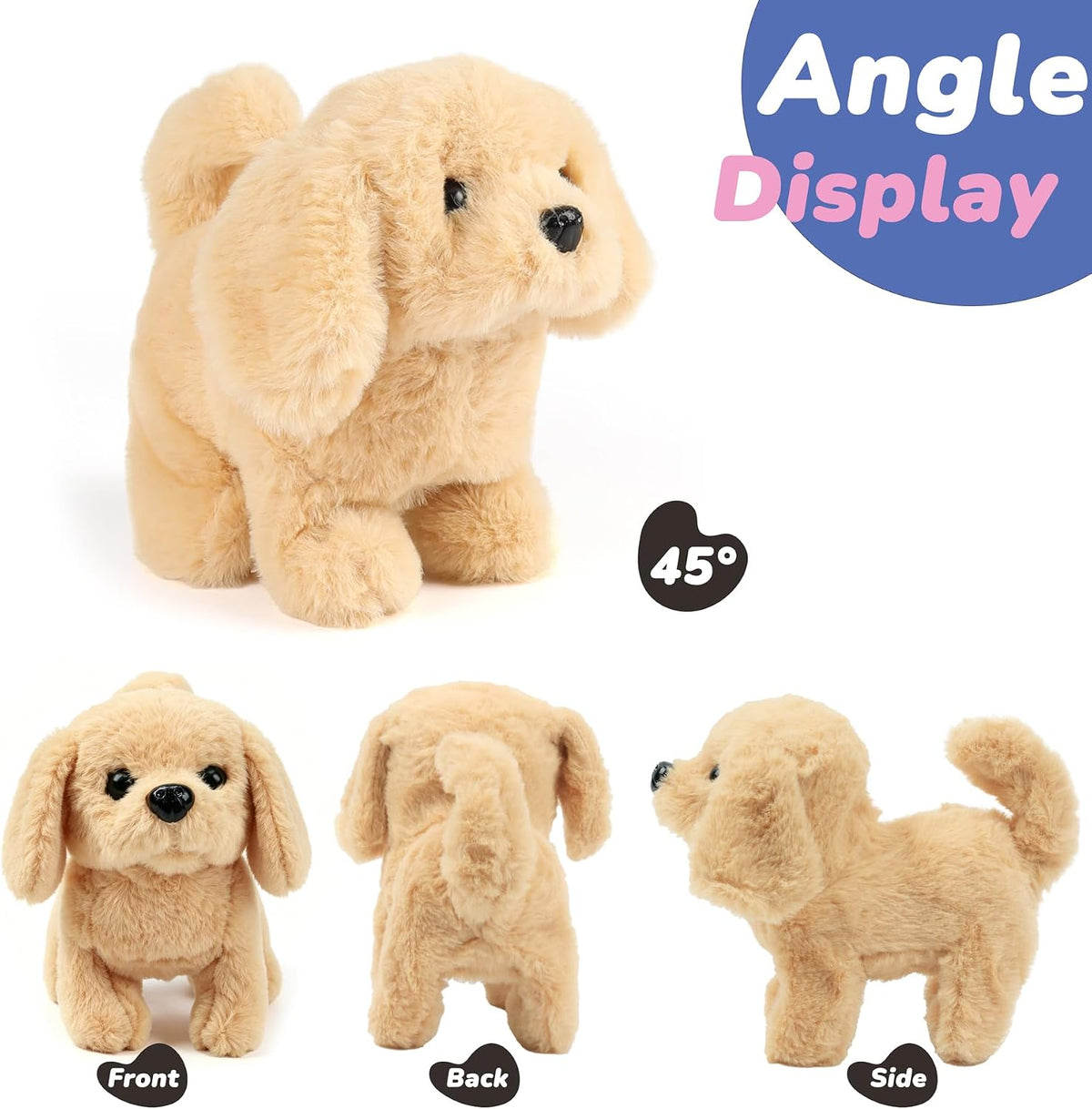 Hopearl Perro caminante Golden Retriever juguete interactivo electr...