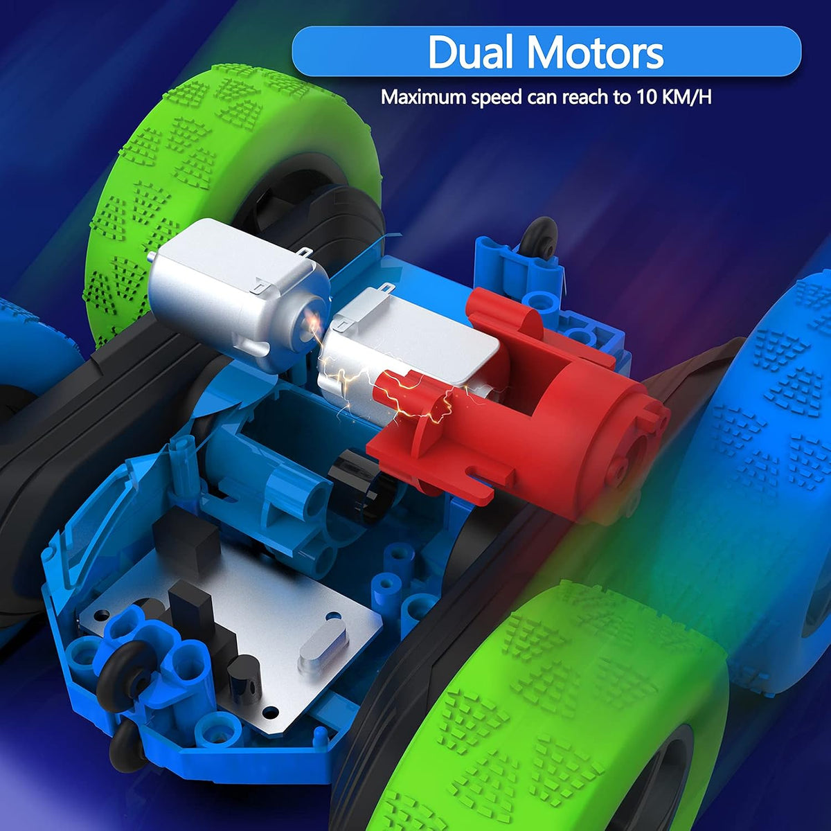 Hamdol Coche de control remoto para niños, auto RC giratorio de dob...