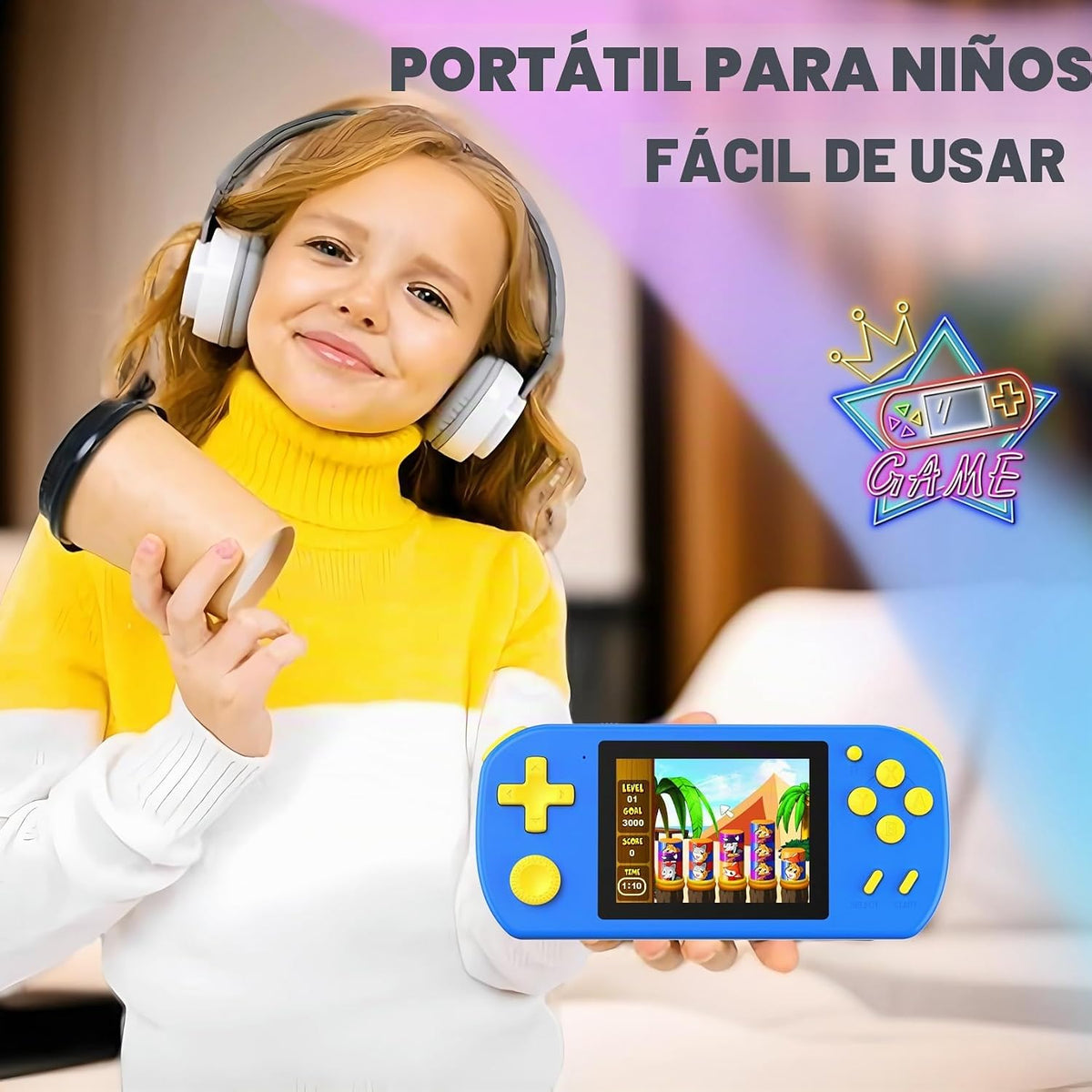 Juegos de mano para niños precargados 218 videojuegos, mini juguete...