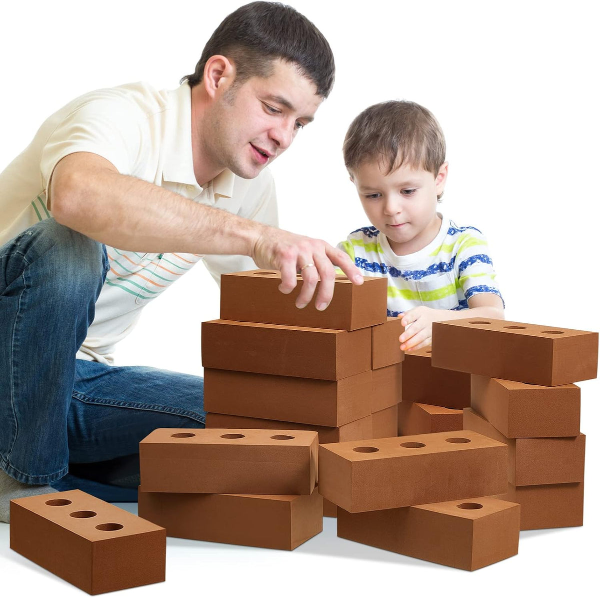 Deekin 10 Piezas Bloques de Construcción de Ladrillos de Espuma par...
