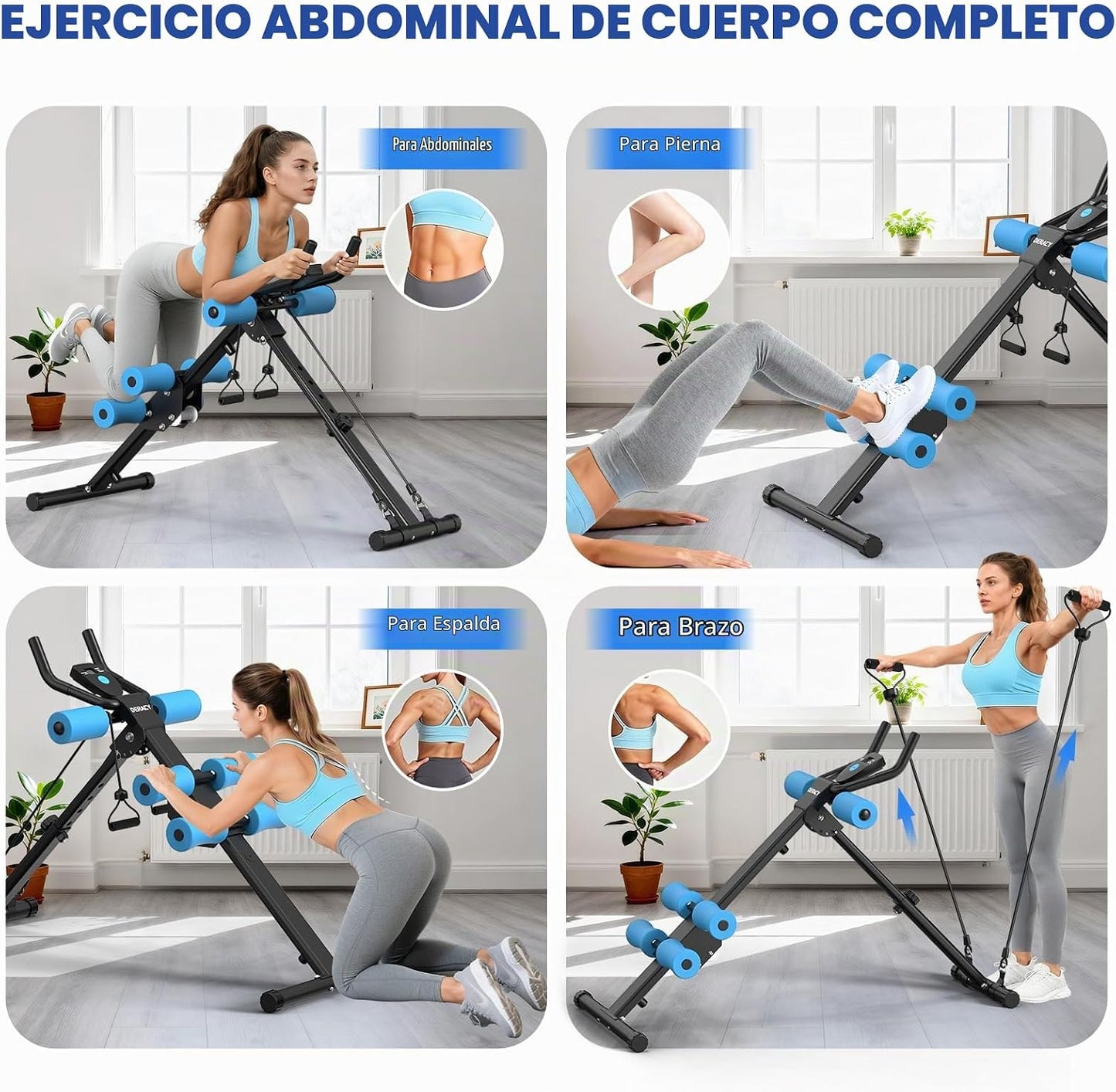 DERACY Máquina de entrenamiento abdominal ajustable para abdominale...