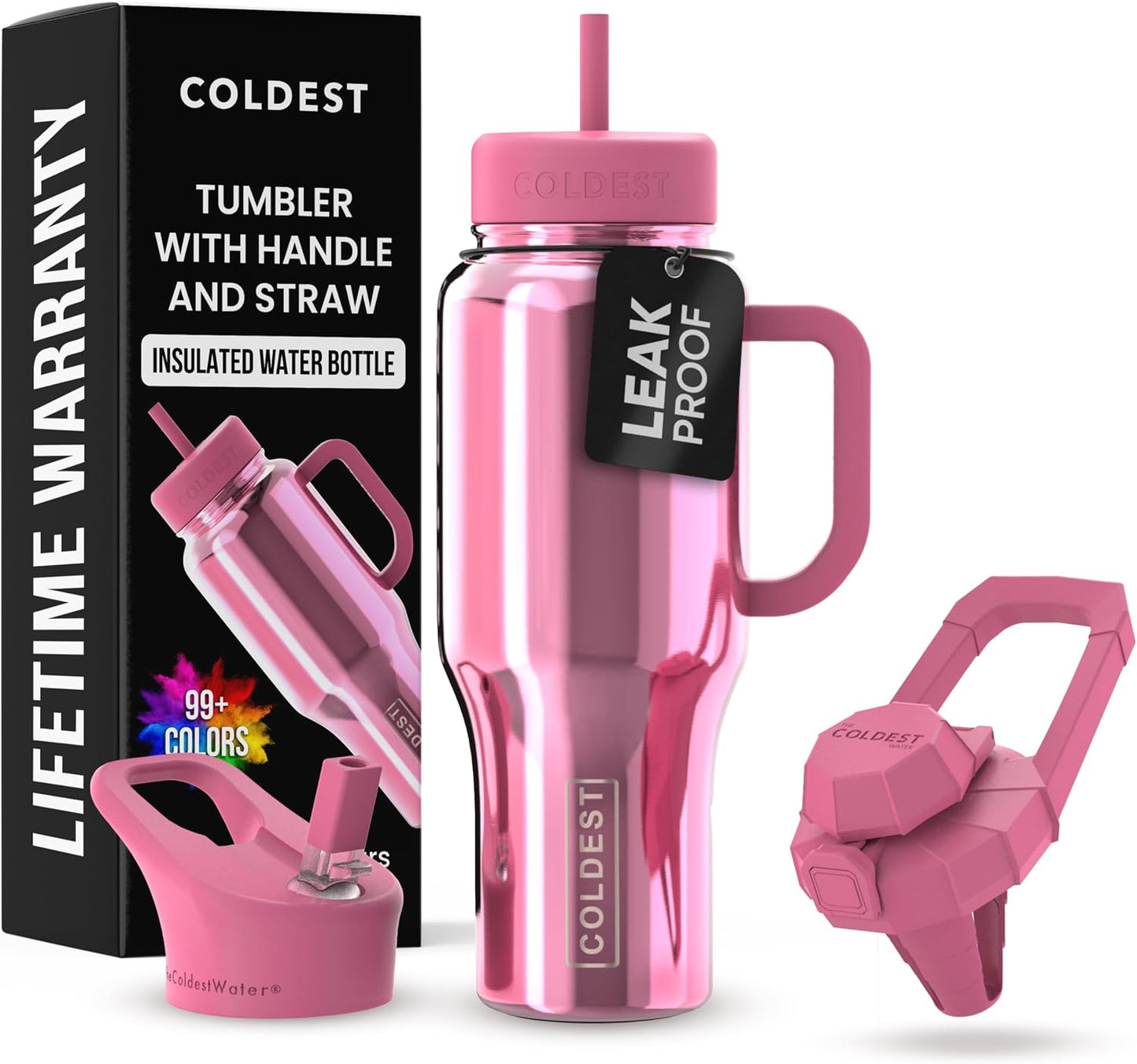 Coldest - Vaso de acero inoxidable y aislamiento térmico, con pajil...