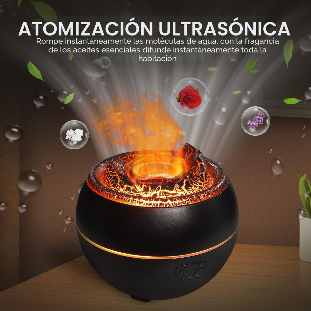 YALEDI Difusor de Aceite Esencial, Difusor de Aromaterapia de Llama...