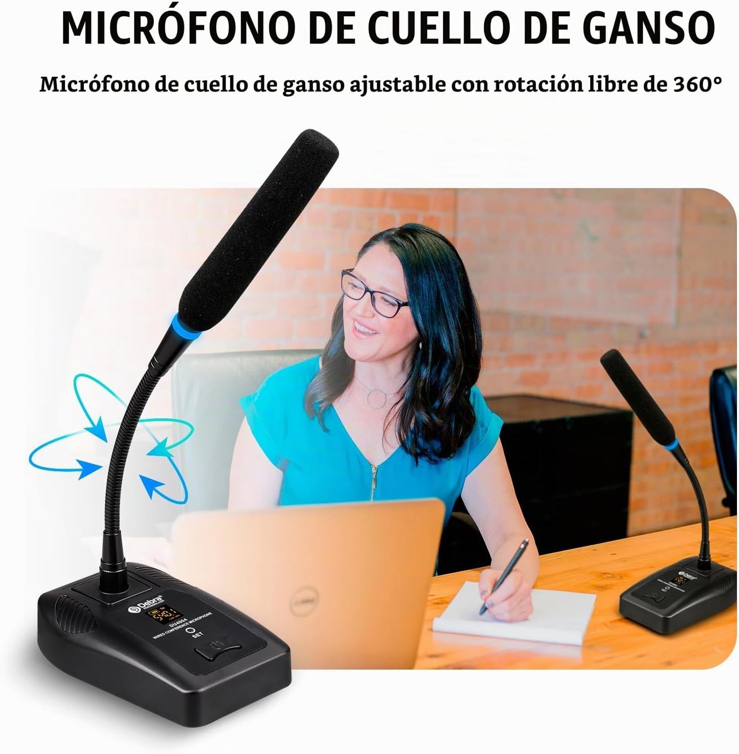 D Debra Sistema de Micrófono Inalámbrico para Conferencias Audio Pr...