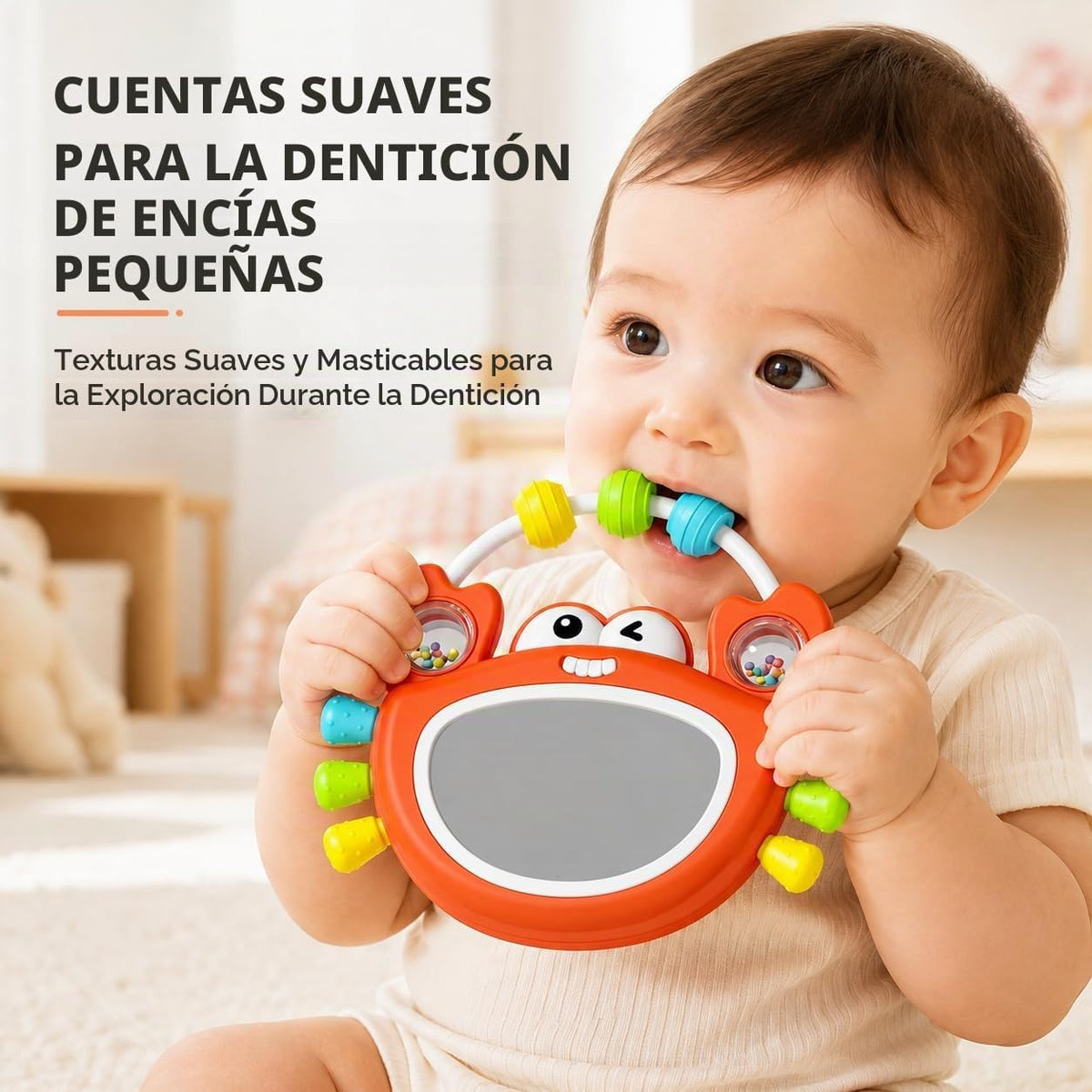Juguetes para bebés de 0 a 12 meses, juguete de espejo para bebé co...
