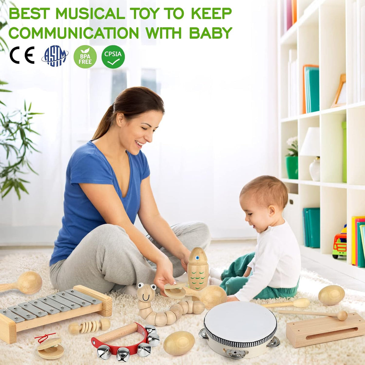Instrumentos musicales para niños, juegos de juguetes de percusión...