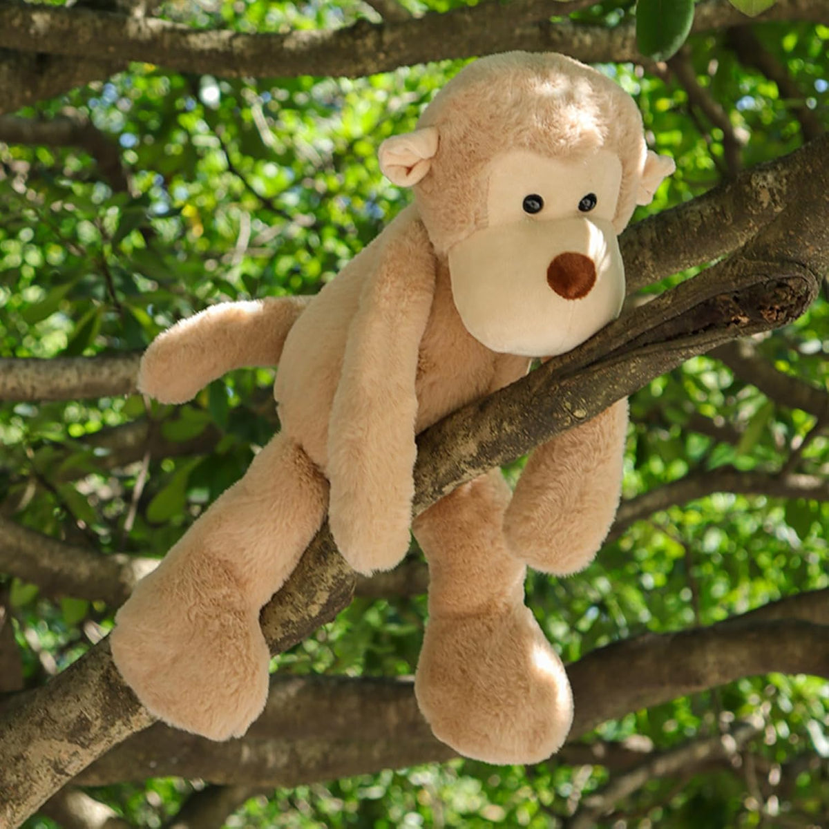 Apricot Lamb Toys Peluche de mono marrón claro suave para niños 9 p...
