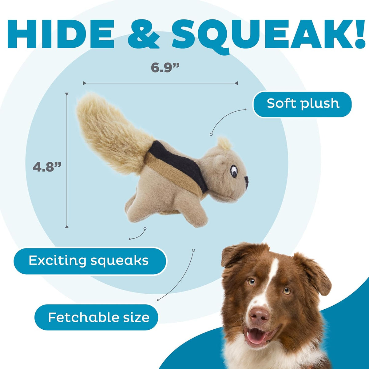 Outward Hound Squeakin' Squirrels - Juguetes de peluche de repu...
