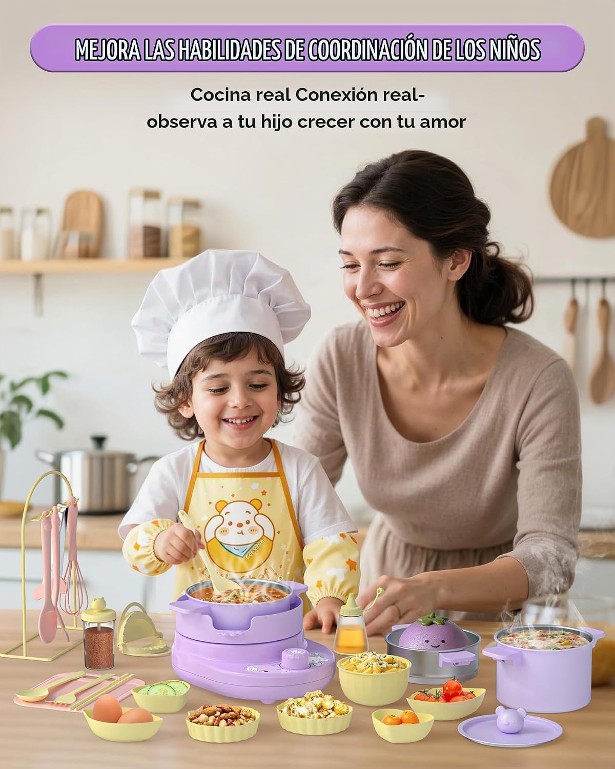 Gotoofun Mini juego de chef de cocina | Juego de cocina de comida r...