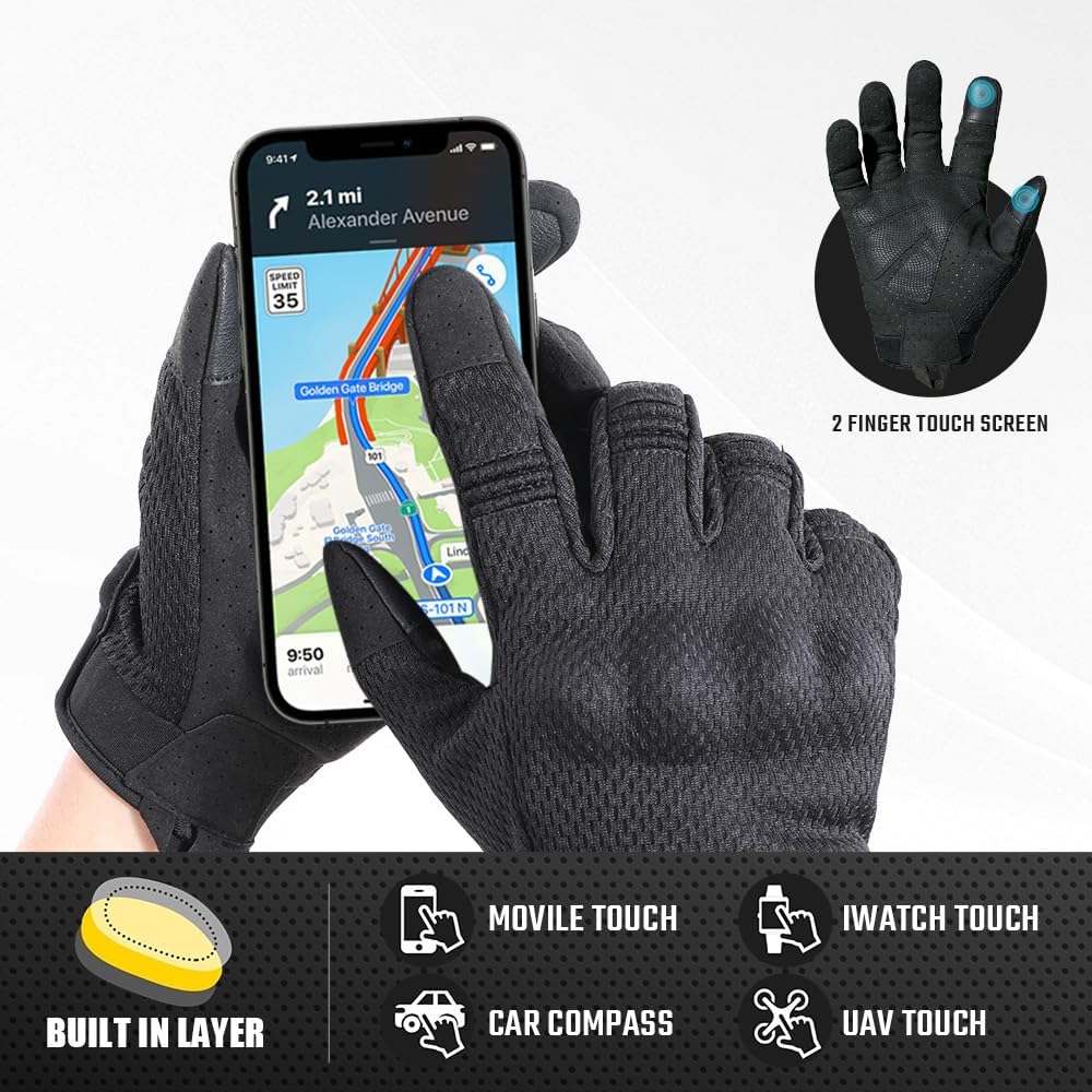 WTACTFUL Guantes tácticos transpirables con pantalla táctil para ho...