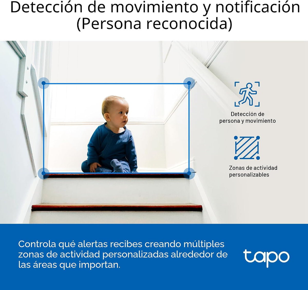 Tapo Cámara de seguridad interior 1080P para monitor de bebé, cámar...