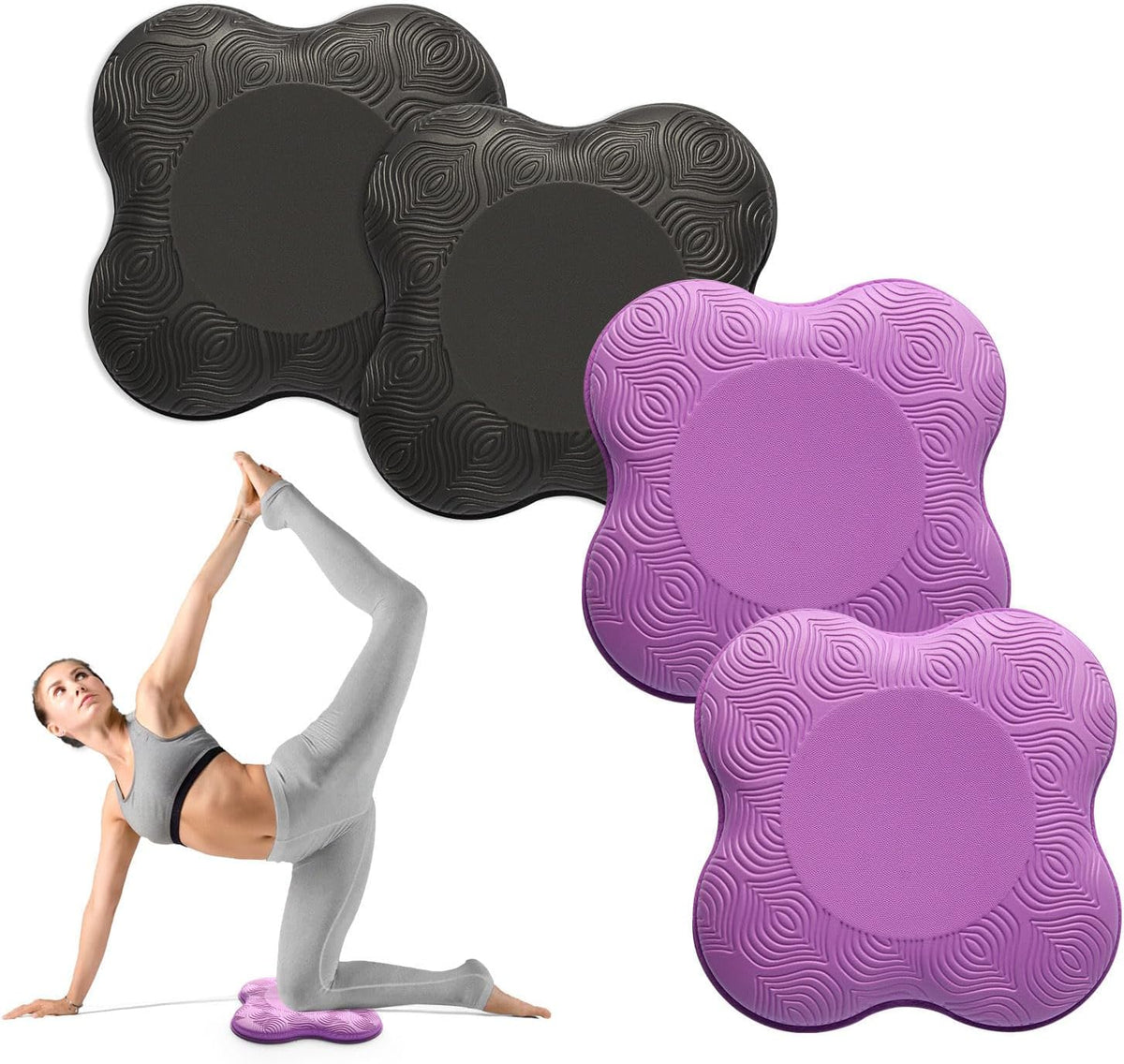 MBKHFLL Paquete de 2 Cojines de Yoga para Rodillas y Codos - Espuma...