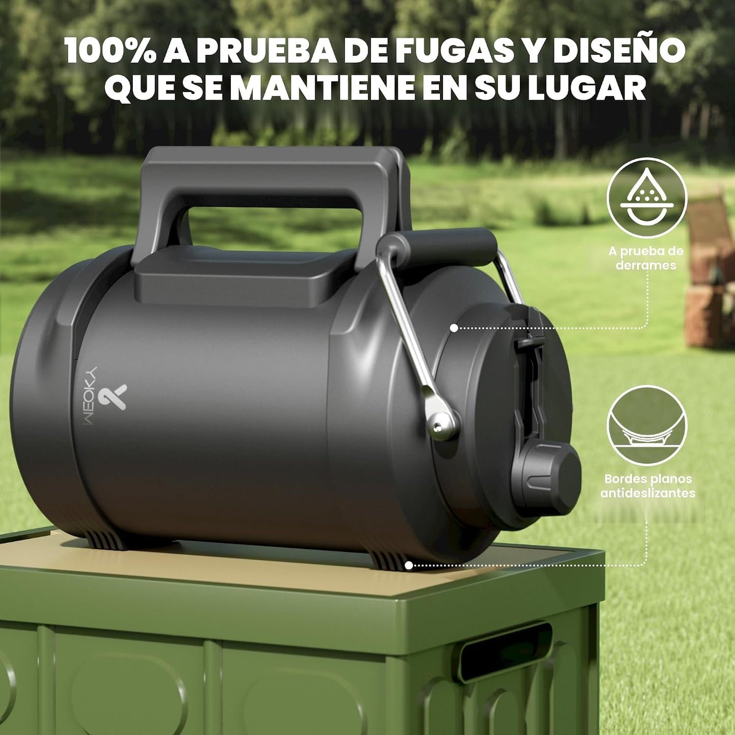 Botella de agua aislada de 1 galón para deportes: Meoky - Jarra de...