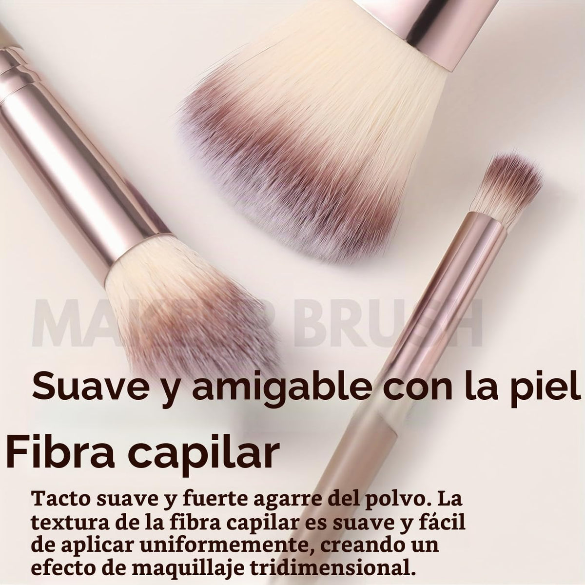 KUORYZAL Juego de brochas de maquillaje marrón profesional, 47 piez...