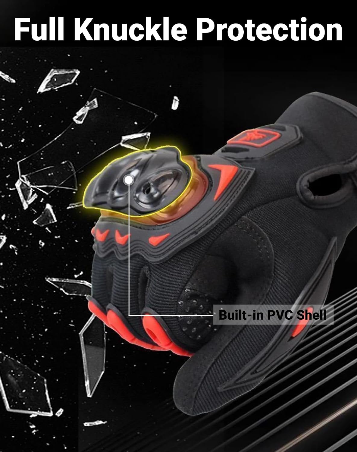 Heyjieyu Guantes de motocicleta transpirables para hombres y mujere...