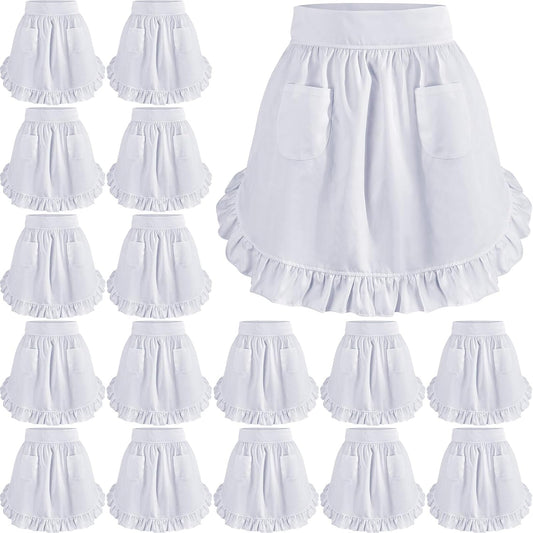 Hercicy Delantal de cintura a granel para mujer, mitad retro, delan...