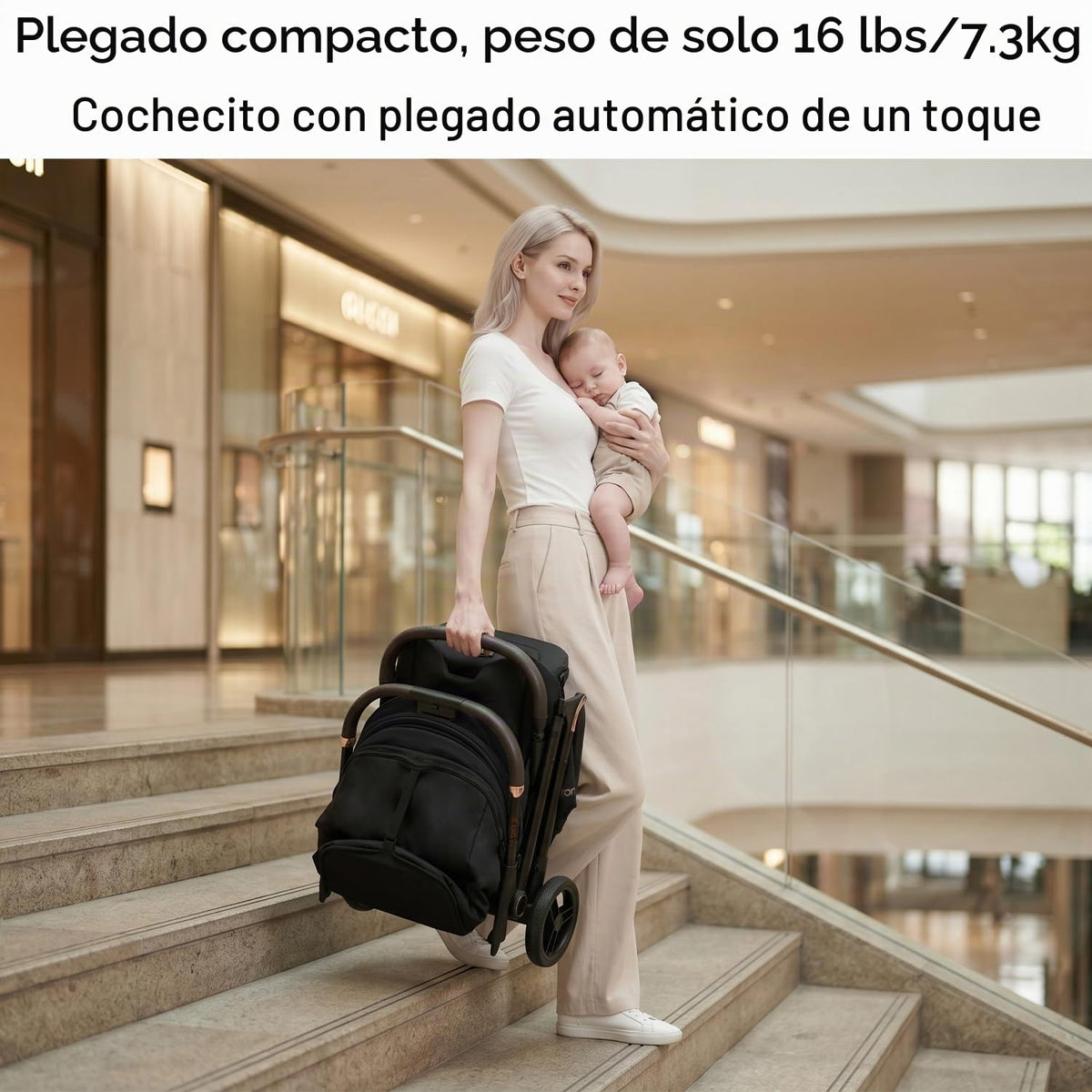 Gromast Gravity Folding Cochecito de Bebé Plegable - Cochecito de V...