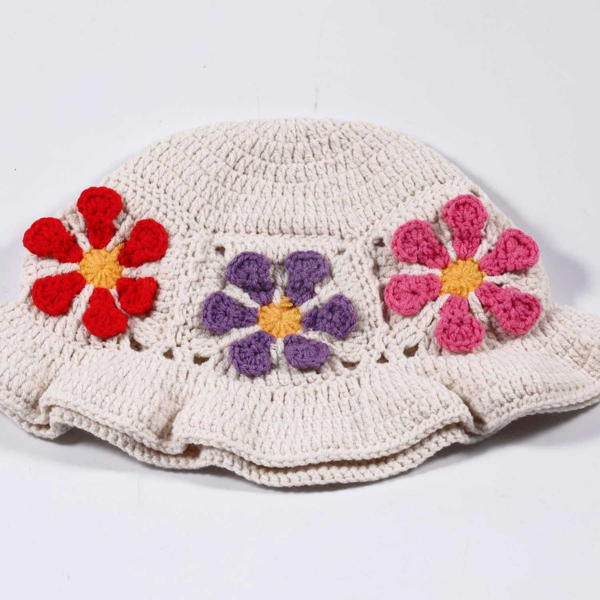 Ahouws Sombrero de pescador de ganchillo para mujer, sombrero de pu...