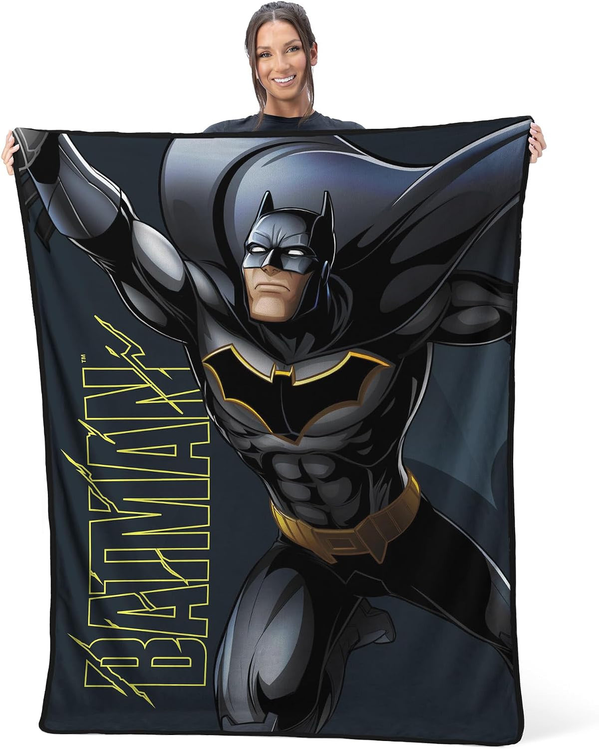 Manta de personajes de Batman, suave y acogedora manta de microrasc...