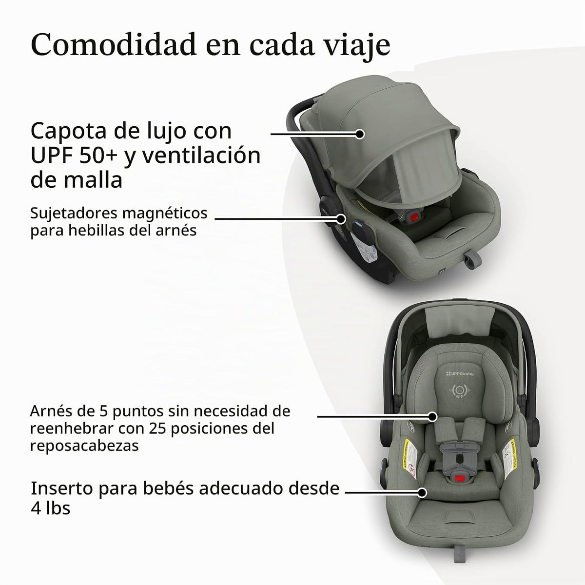 UPPAbaby Cruz V3 Cochecito + Mesa V3 - Conjunto de sistema de viaje...