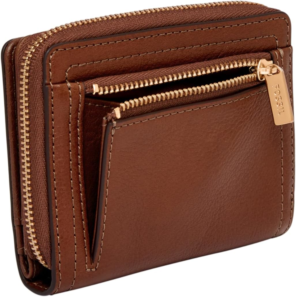 Fossil Cartera plegable multifunción Logan de piel con bloqueo RFID...