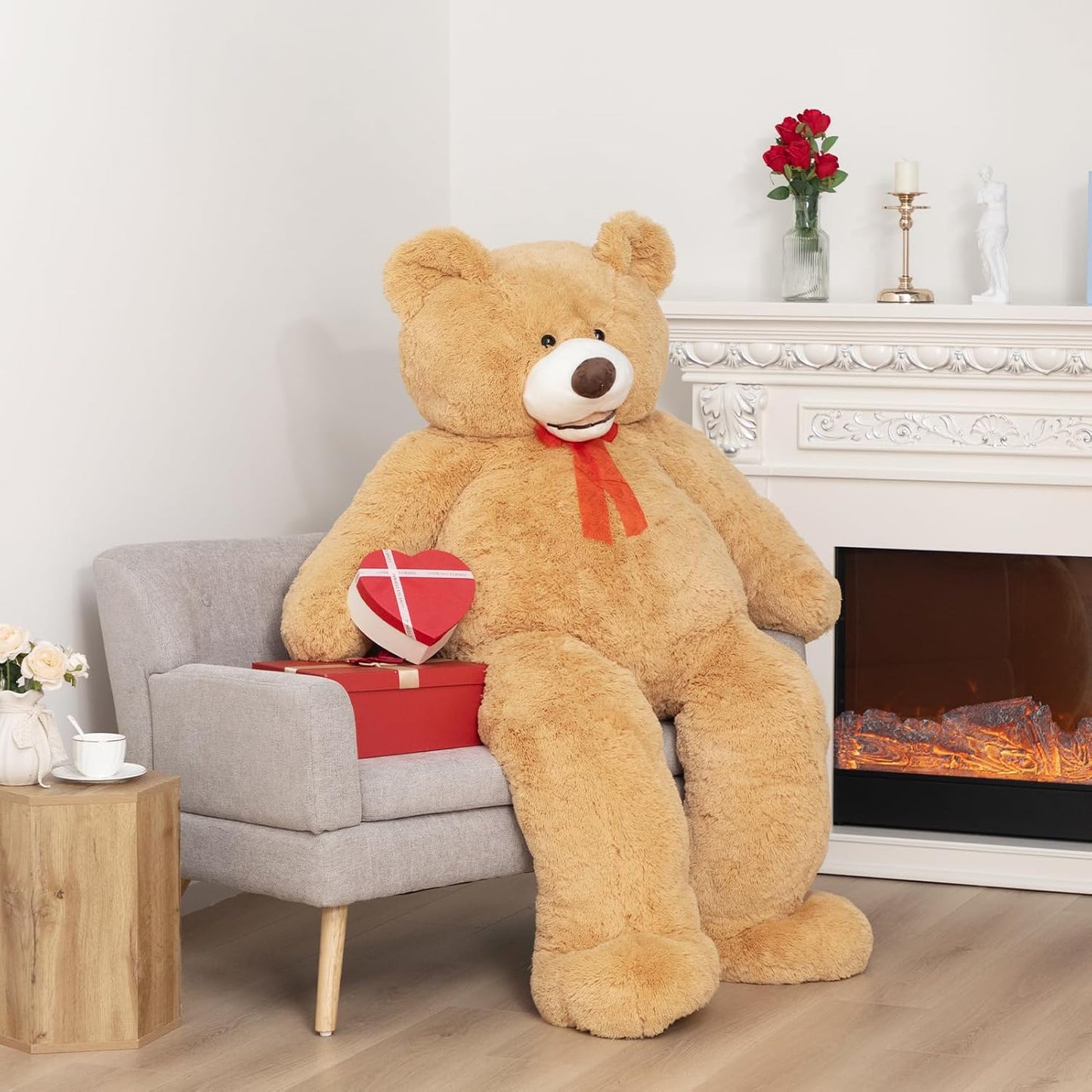 HollyHOME Oso de peluche gigante de 6 pies con patas bordadas, rega...
