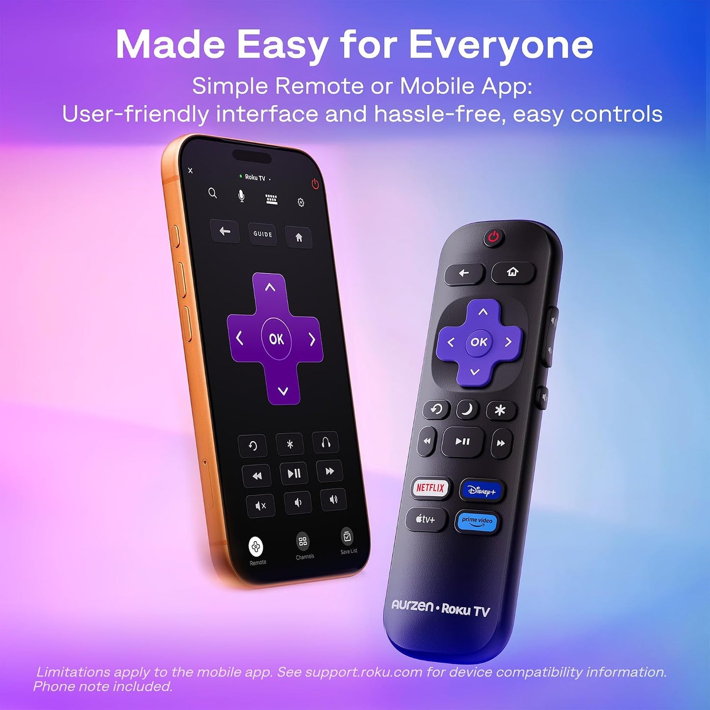 Aurzen Roku TV D1R air Proyector portátil inteligente para exterior...