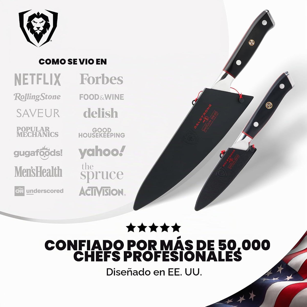 Dalstrong Juego de 2 piezas - Cuchillo de chef de 8 pulgadas y cuch...
