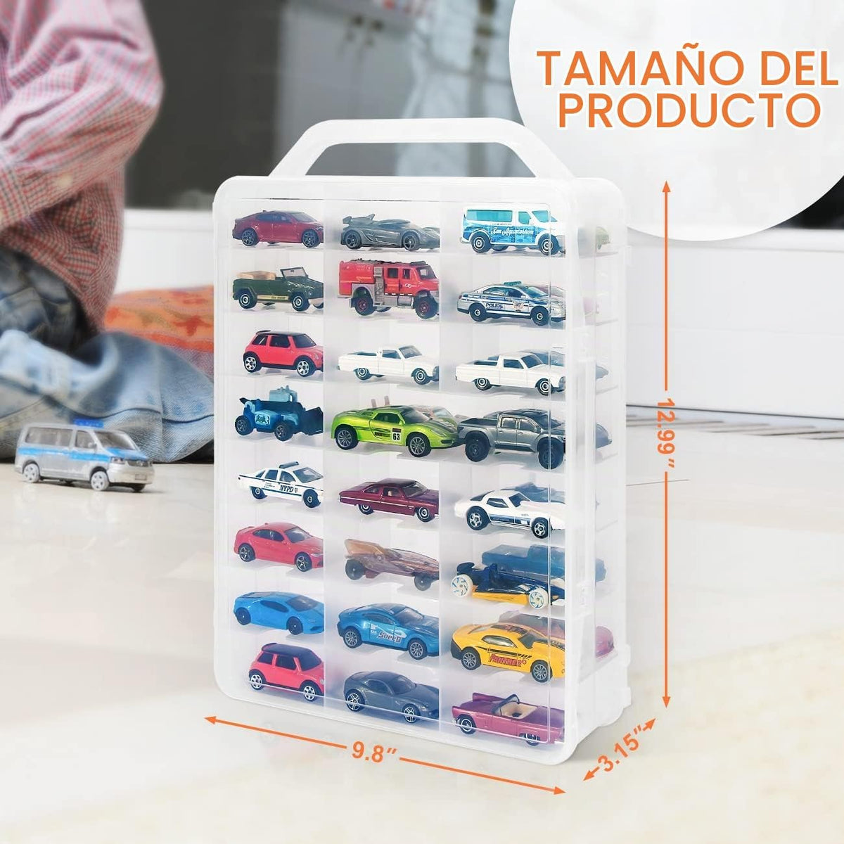KISLANE - Estuche de almacenamiento de doble cara para 48 autos de...