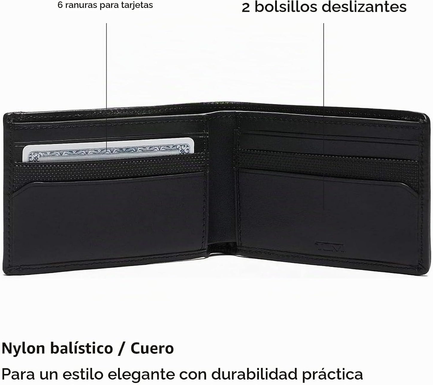 TUMI - Alpha Slim Billetera Individual Billetera para Hombres - Neg...