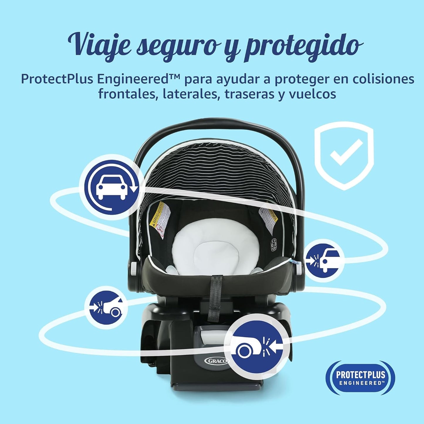 Graco SnugRide Lite LX - Asiento infantil para automóvil, asiento t...