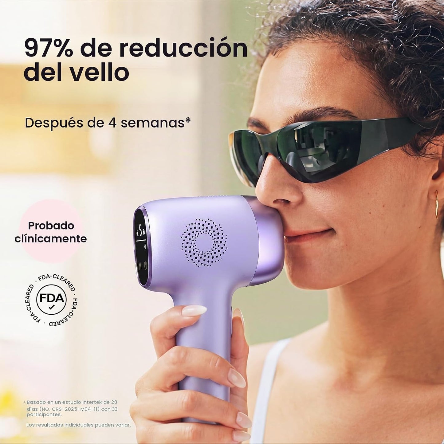 Depilación láser Wavytalk IPL, desnuda con rodillo de precisión par...