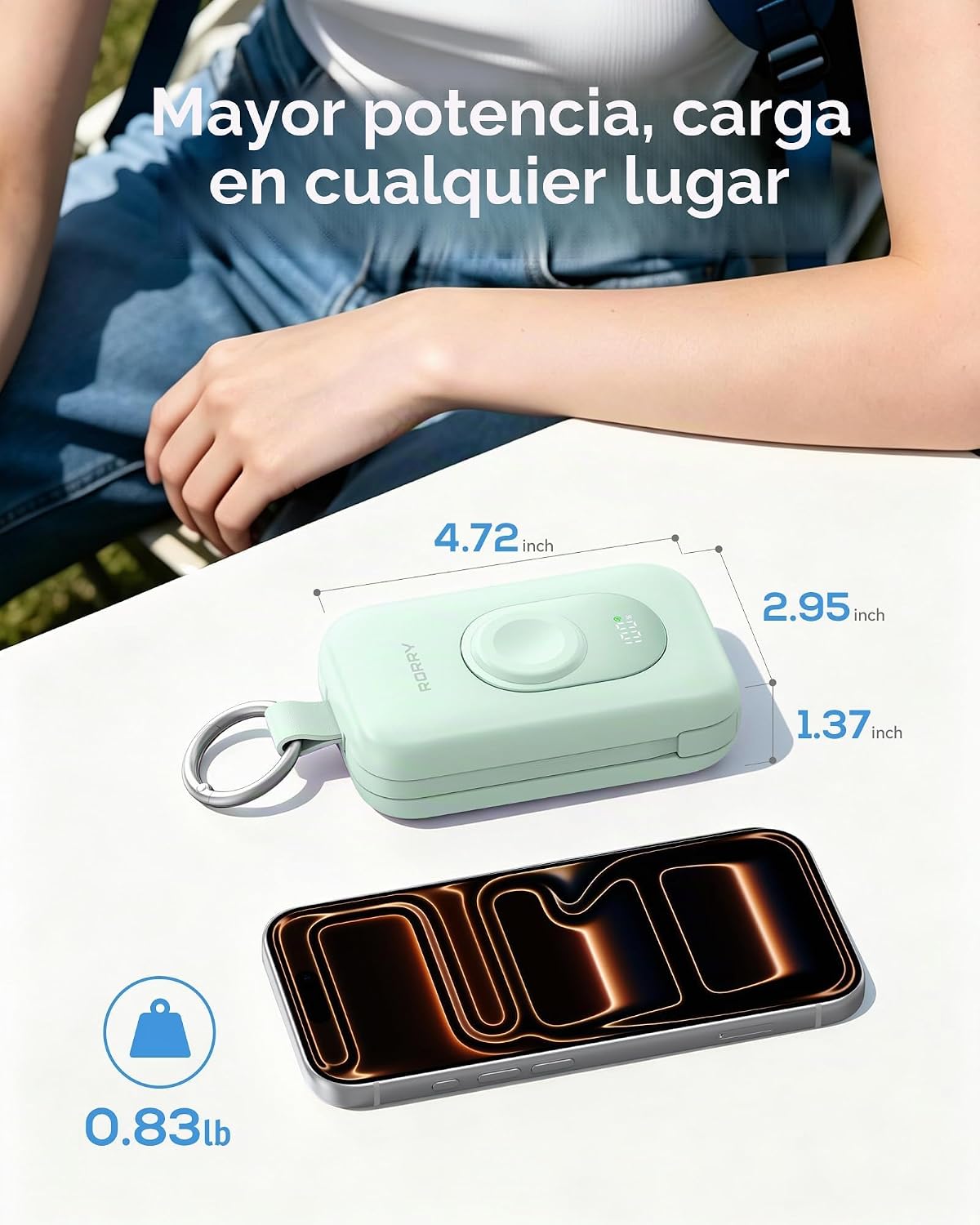 RORRY Cargador Portátil, 20000mAh PD 30W Banco de Energía Cargador...